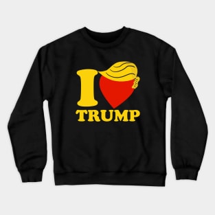 I Love Trump with Big Red Heart Crewneck Sweatshirt